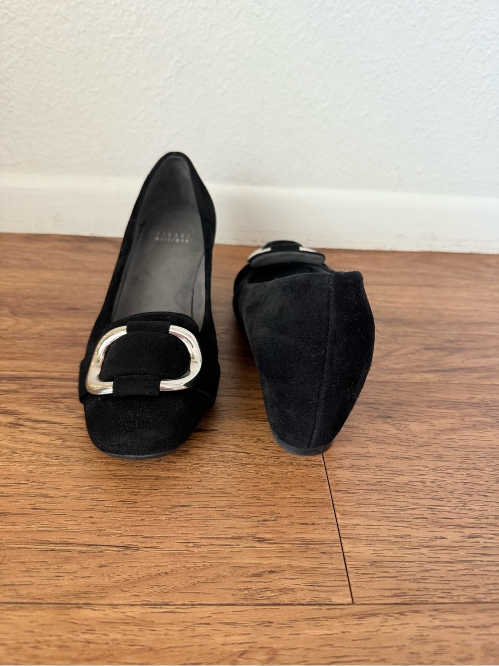 Stuart Weitzman Black Suede Wedge Pumps Size 7.5M - Picture 4 of 8